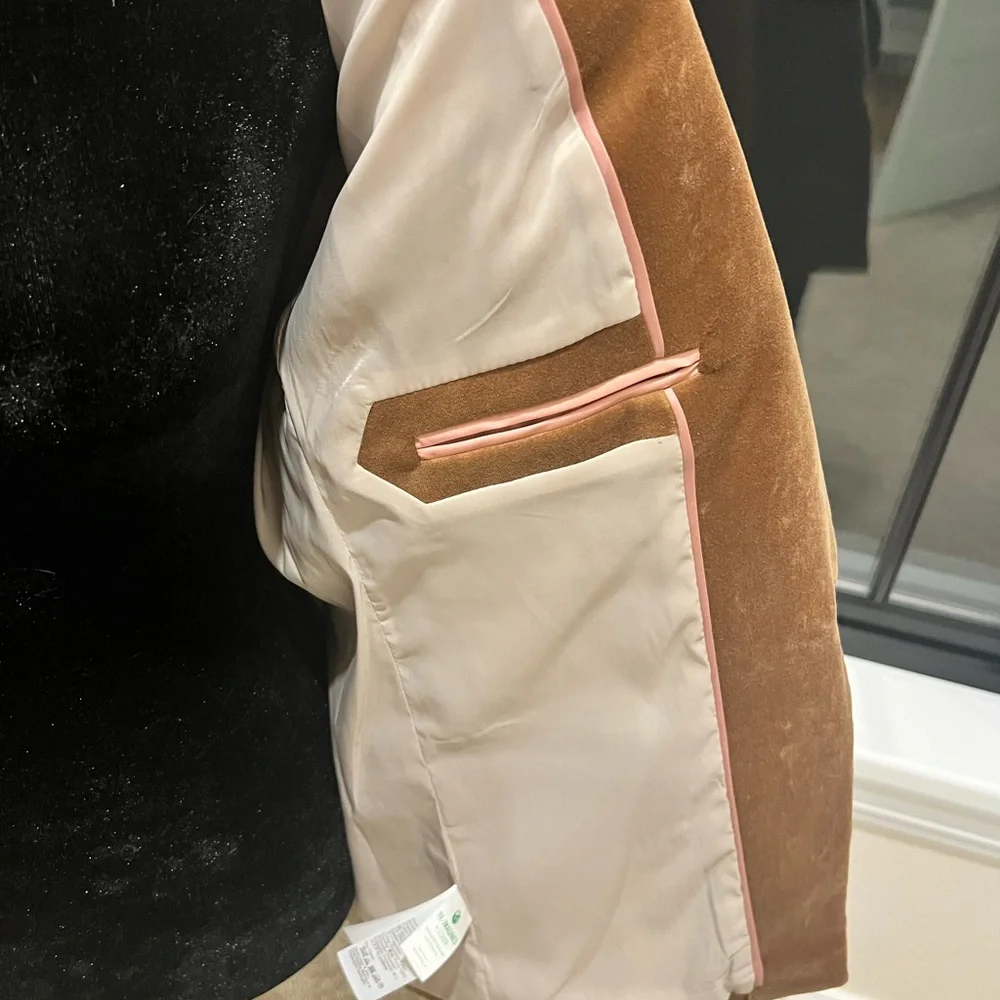 J. Crew Women's Velvet Blazer in Camel Brown - Picture 2 of 5